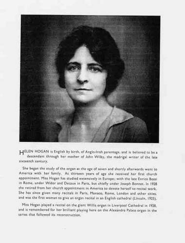 Helen Hogan Programme, Bio